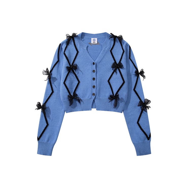 【HOOK】for girls リボン付きカーディガン ショート丈 | HOOK | 詳細画像3 