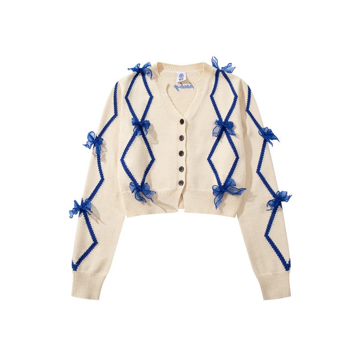 【HOOK】for girls リボン付きカーディガン ショート丈 | HOOK | 詳細画像5 