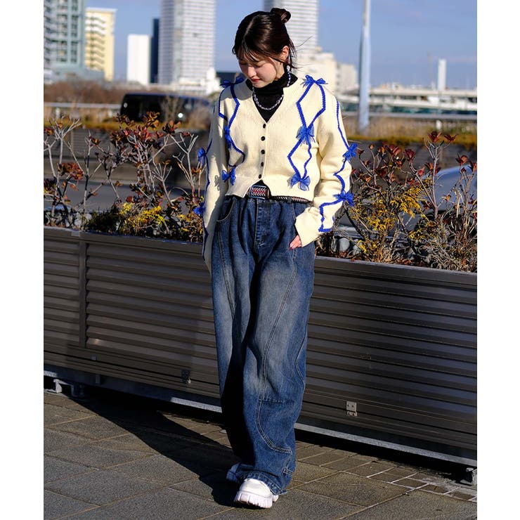 【HOOK】for girls リボン付きカーディガン ショート丈 | HOOK | 詳細画像23 