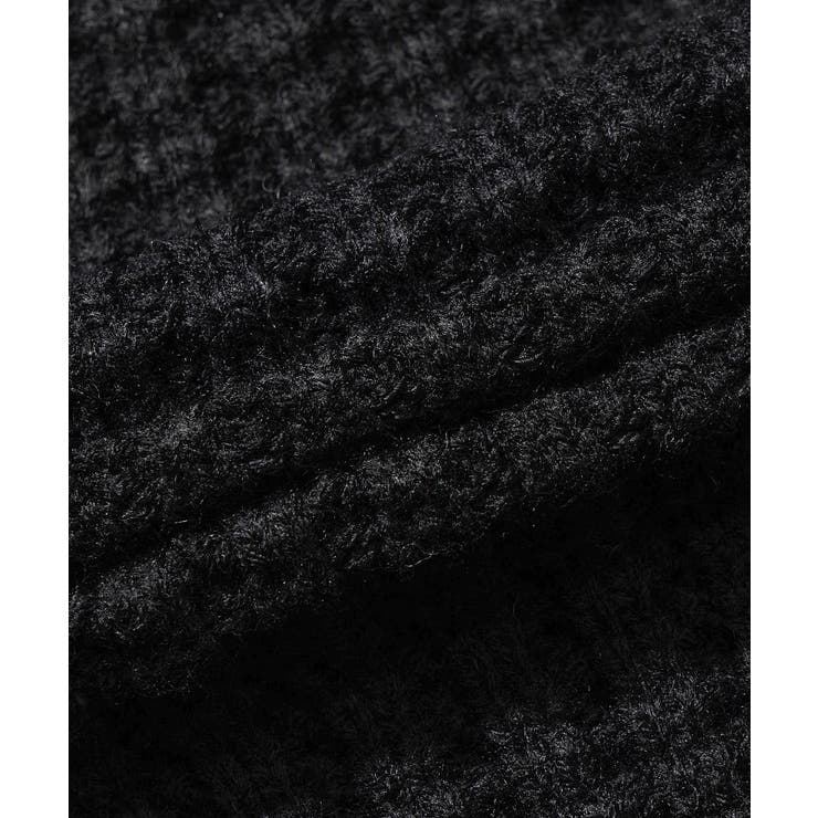 ワッフル編み手縫いステッチバラ刺繍ニット風スウェット