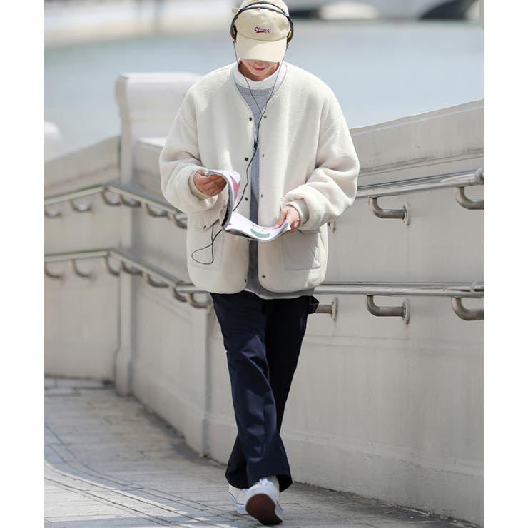 HOOK】2WAYリバーシブルノーカラーボアジャケット【AW】[品番