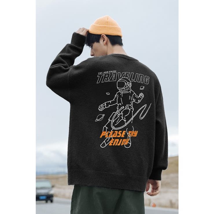 スウェット風 ニット メンズ | HOOK | 詳細画像1 