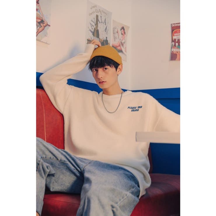 スウェット風 ニット メンズ | HOOK | 詳細画像5 