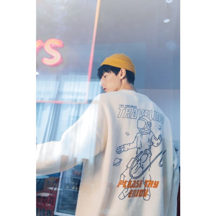 スウェット風 ニット メンズ | HOOK | 詳細画像6 