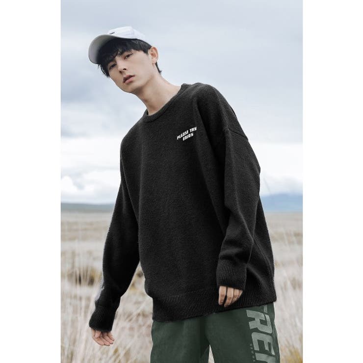 スウェット風 ニット メンズ | HOOK | 詳細画像18 