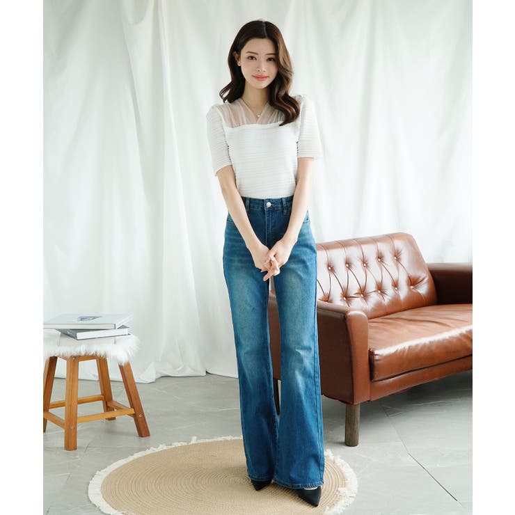 【Jasmine】チュール切り替え トップス Jasmine | aimoha  | 詳細画像7 