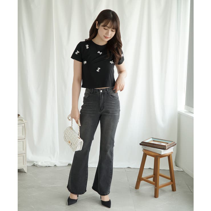 【Jasmine】パールリボン トップス Jasmine | aimoha  | 詳細画像7 