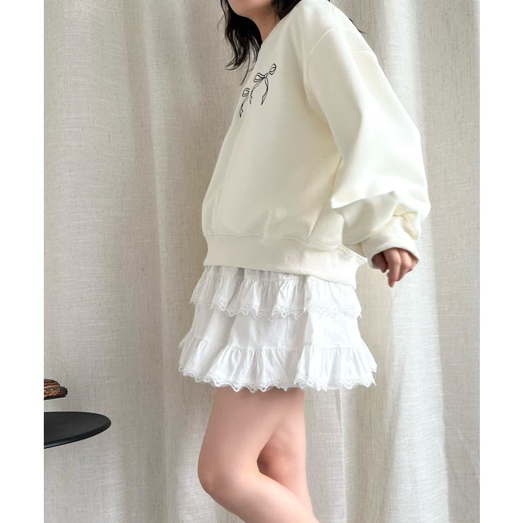 【Jasmine】リボンロゴ刺しゅうスウェット Jasmine Grandifl… | aimoha  | 詳細画像16 