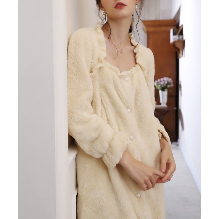 もこもこ温かルームウェアワンピース Jasmine Grandiflorum | aimoha  | 詳細画像2 