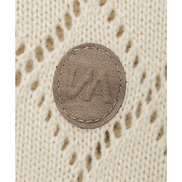 【HOOK】for girls 裾フリンジ透かし編み編み上げカーディガン | HOOK | 詳細画像6 