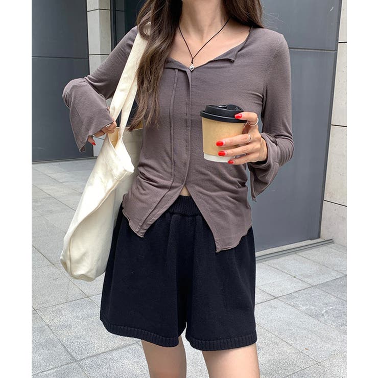 ダークグレー | デザインフィットカットソートップス | aimoha 