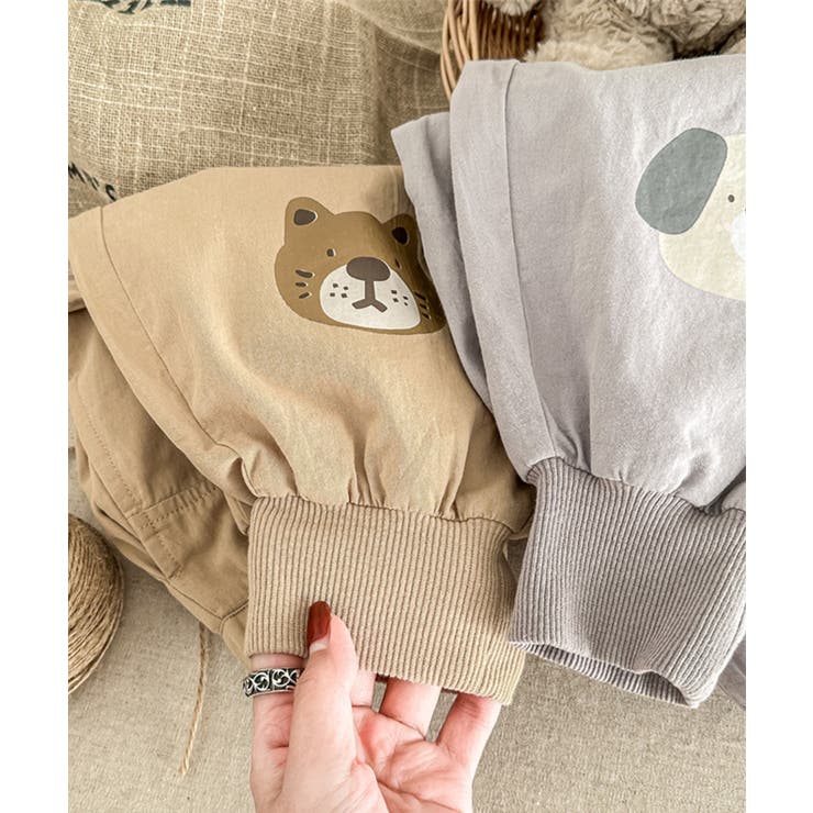 【aimoha-KIDS-】韓国子供服 可愛い猫ワッペンプリント裾絞りパンツ  | aimoha kids | 詳細画像11 