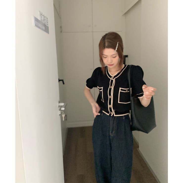 アウトリンキングカーディガン 韓国ファッション レディース | aimoha  | 詳細画像16 