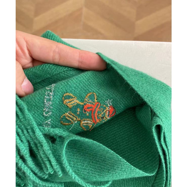 クリスマスワンポイント刺繍マフラー【AW】 | aimoha  | 詳細画像7 