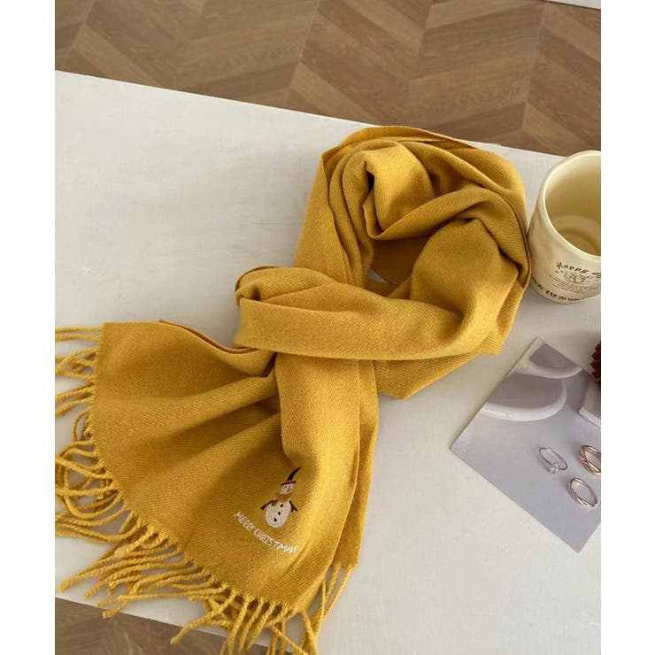 クリスマスワンポイント刺繍マフラー【AW】 | aimoha  | 詳細画像9 