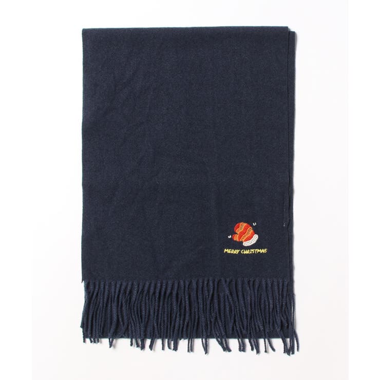 クリスマスワンポイント刺繍マフラー【AW】 | aimoha  | 詳細画像1 
