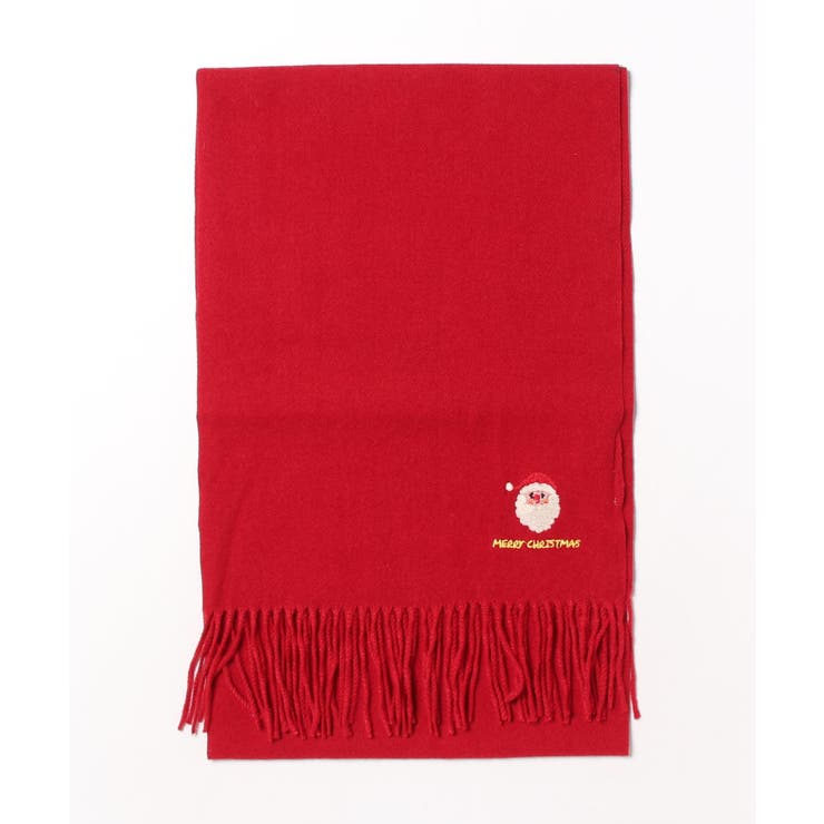 クリスマスワンポイント刺繍マフラー【AW】 | aimoha  | 詳細画像3 