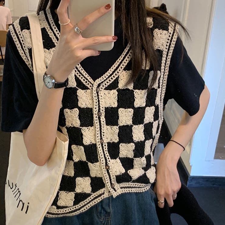 monoha グレー セット ベスト＆スカートセット TAKA-Q｜ストレッチウォッシャブル 1ボタン カラーレス