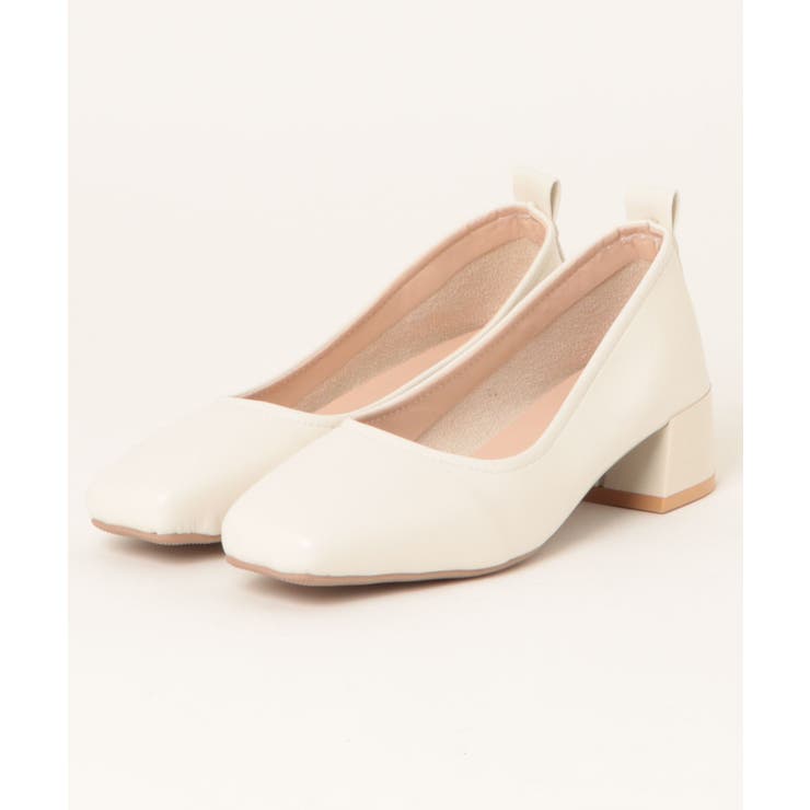 【shoes365】スクエアトゥミドルヒールソフトソールパンプス | aimoha  | 詳細画像13 