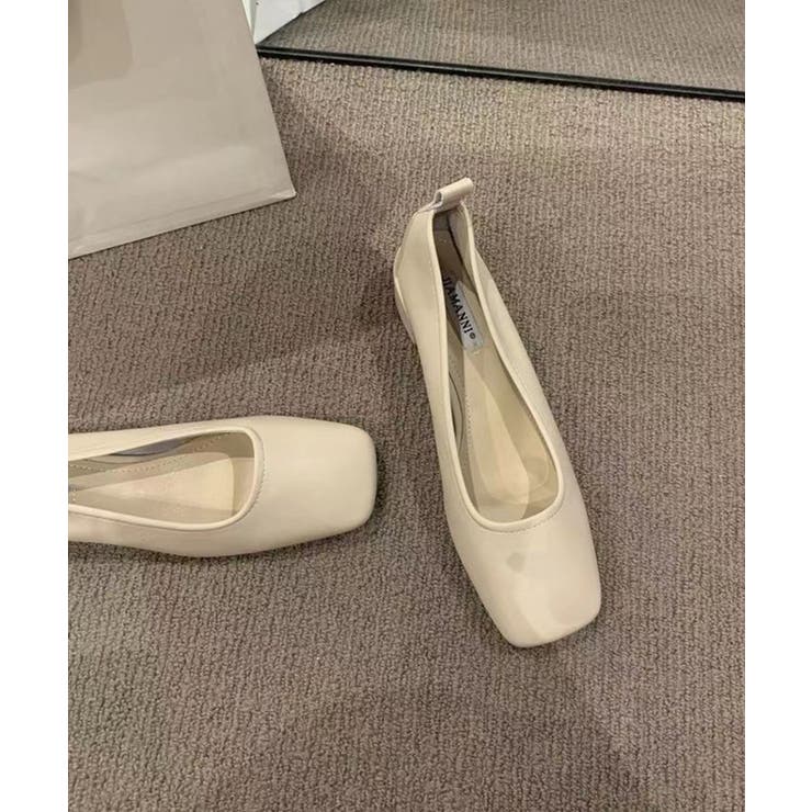 【shoes365】スクエアトゥミドルヒールソフトソールパンプス | aimoha  | 詳細画像6 