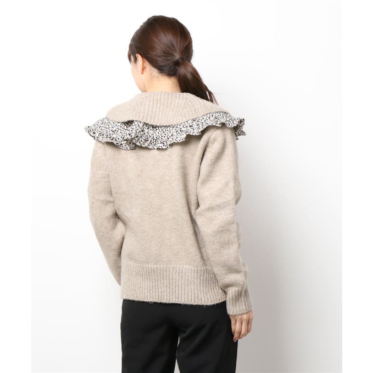 韓国風二重ビッグ襟ニットセーター オーバーサイズ オーバー