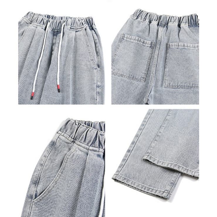 ウエストゴム ゆったりワイド デニムパンツ | aimoha men | 詳細画像17 