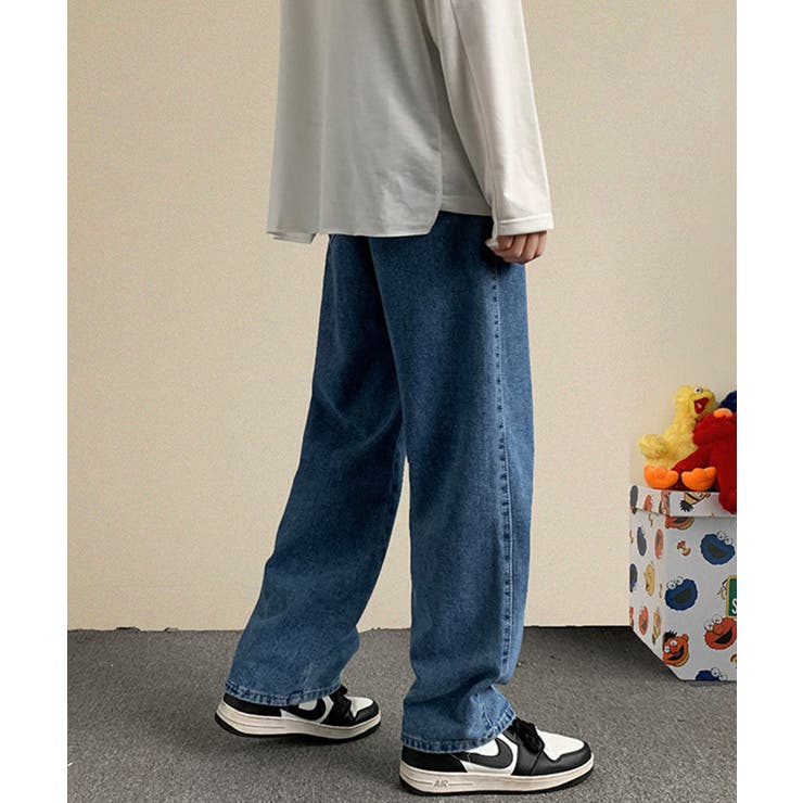 ストレートワイドデニム メンズ おしゃれ[品番：XT000006406