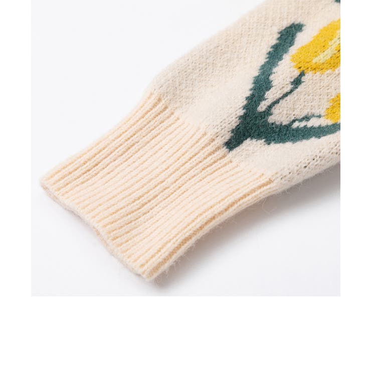 レトロ調花模様ニット風ウスェット ストリート系 オラオラ系 | HOOK | 詳細画像5 