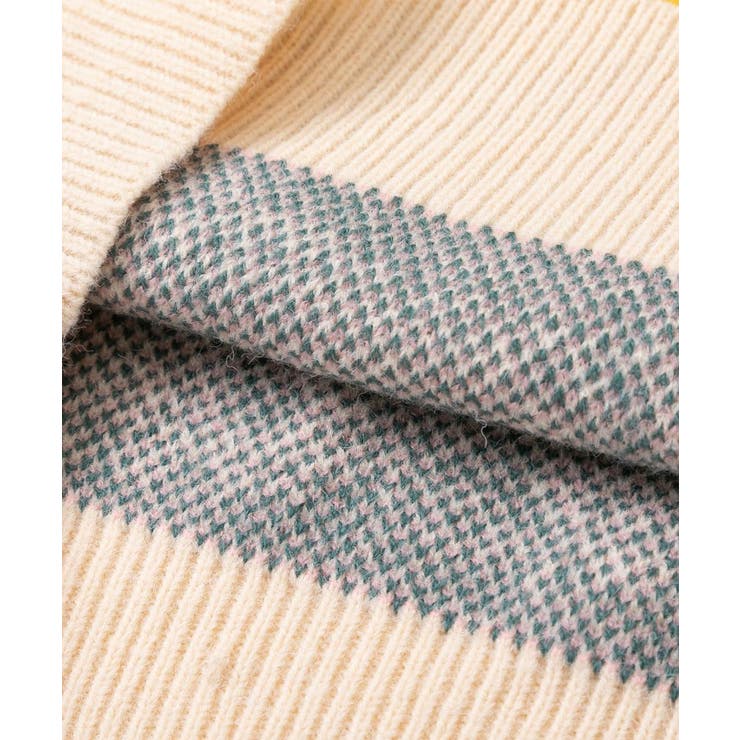 レトロ調花模様ニット風ウスェット ストリート系 オラオラ系 | HOOK | 詳細画像6 