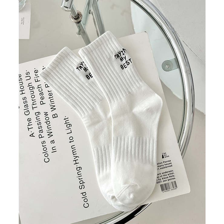 2025 MOSOX NEW COLLECTION]英字ロゴリブソックス[品番