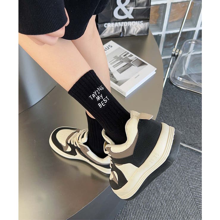 2025 MOSOX NEW COLLECTION]英字ロゴリブソックス[品番