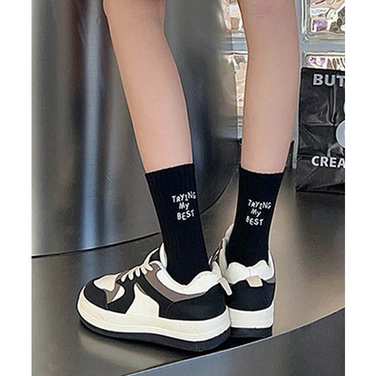 2025 MOSOX NEW COLLECTION]英字ロゴリブソックス[品番