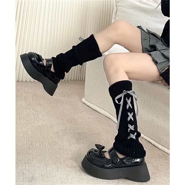MOSOX】レースアップレッグウォーマー[品番：XT000011852