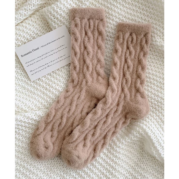 【MOSOX】ケーブル編み風レディースソックス | aimoha  | 詳細画像9 