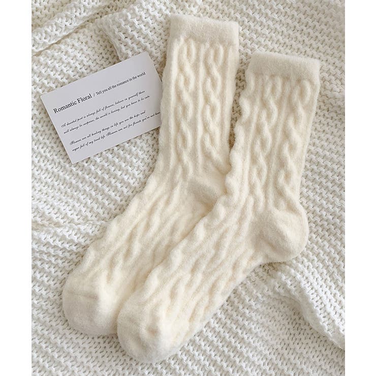 【MOSOX】ケーブル編み風レディースソックス | aimoha  | 詳細画像10 