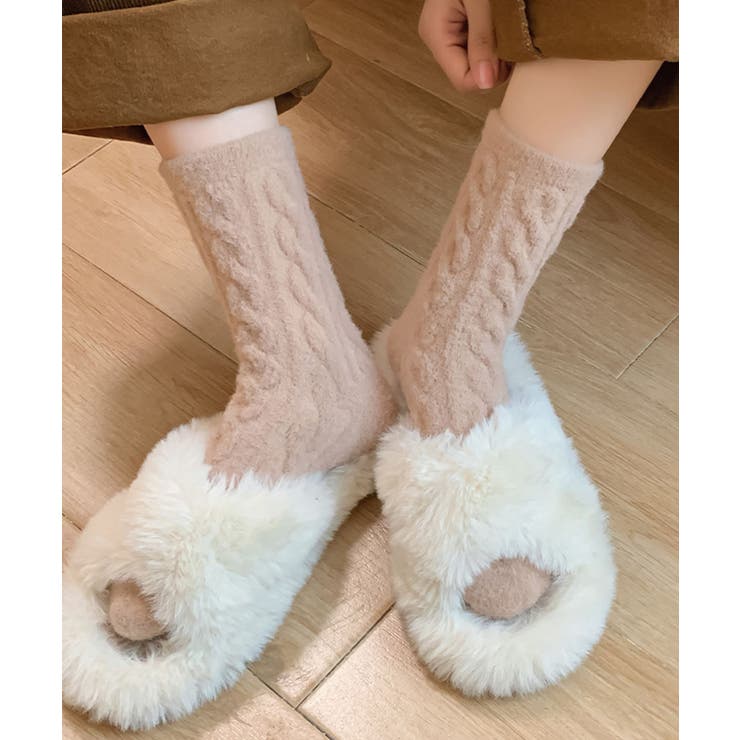 【MOSOX】ケーブル編み風レディースソックス | aimoha  | 詳細画像11 