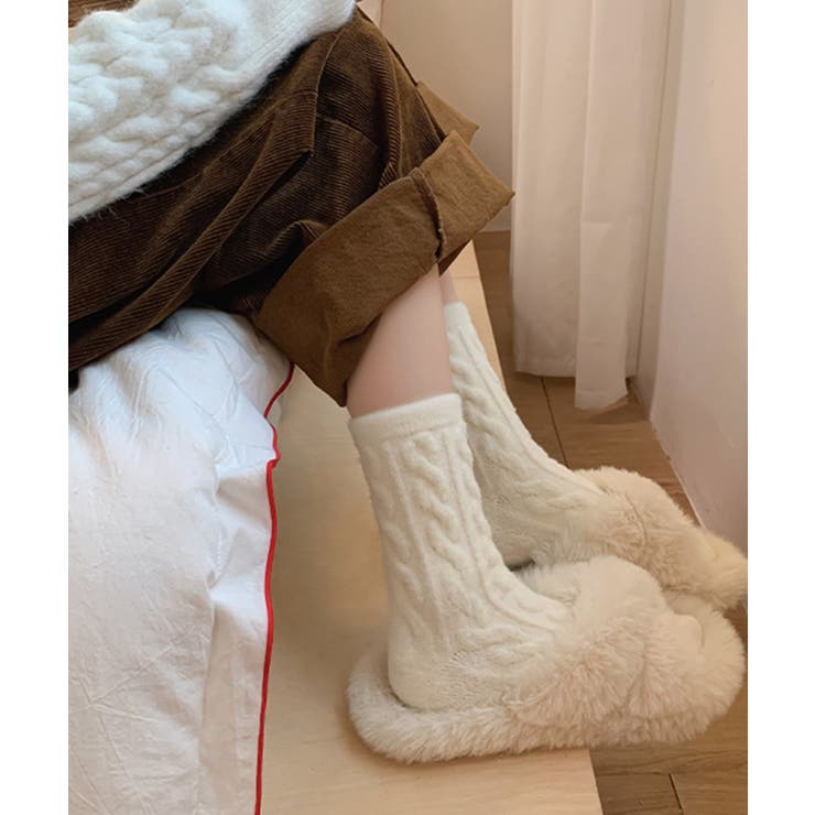 【MOSOX】ケーブル編み風レディースソックス | aimoha  | 詳細画像13 