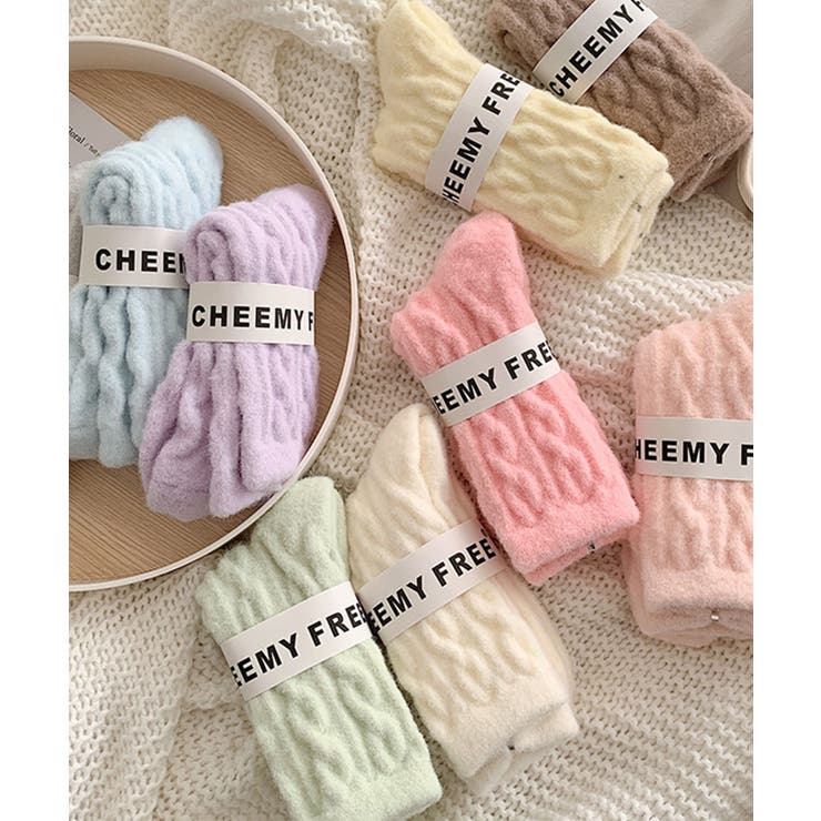 【MOSOX】ケーブル編み風レディースソックス | aimoha  | 詳細画像15 