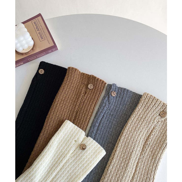 【MOSOX】木製ボタン付きレッグウォーマー | aimoha  | 詳細画像9 