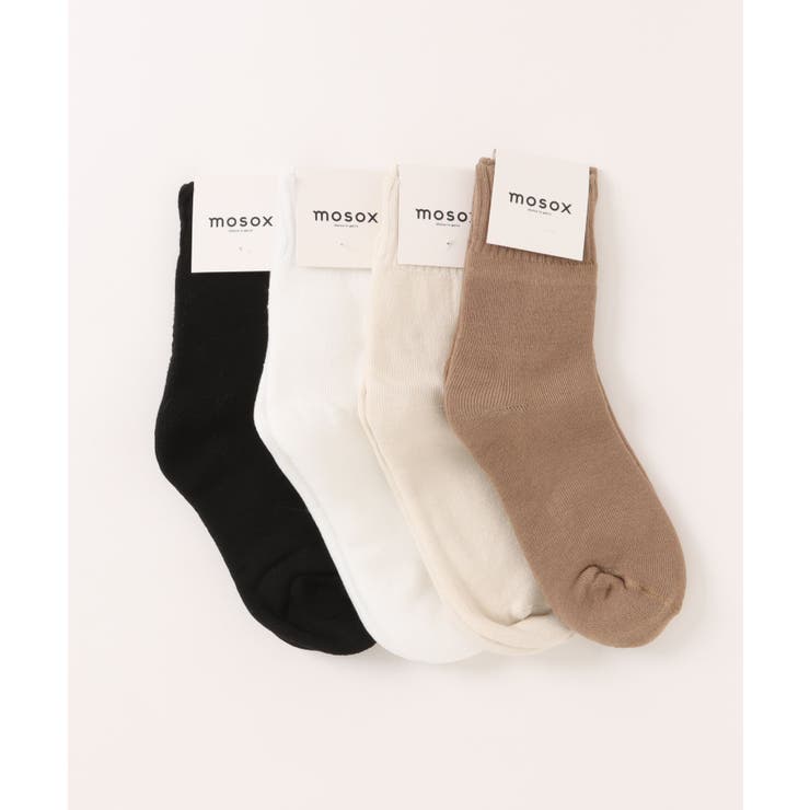 MOSOX】ふわもこクルーソックス4色セット【AW】[品番：XT000011862