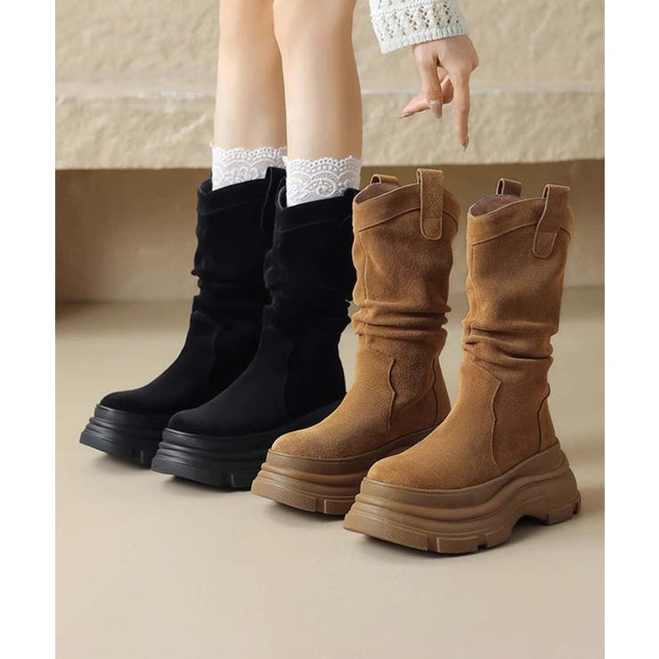 【SHOES 365】厚底フィットブーツ【AW】 | aimoha  | 詳細画像11 