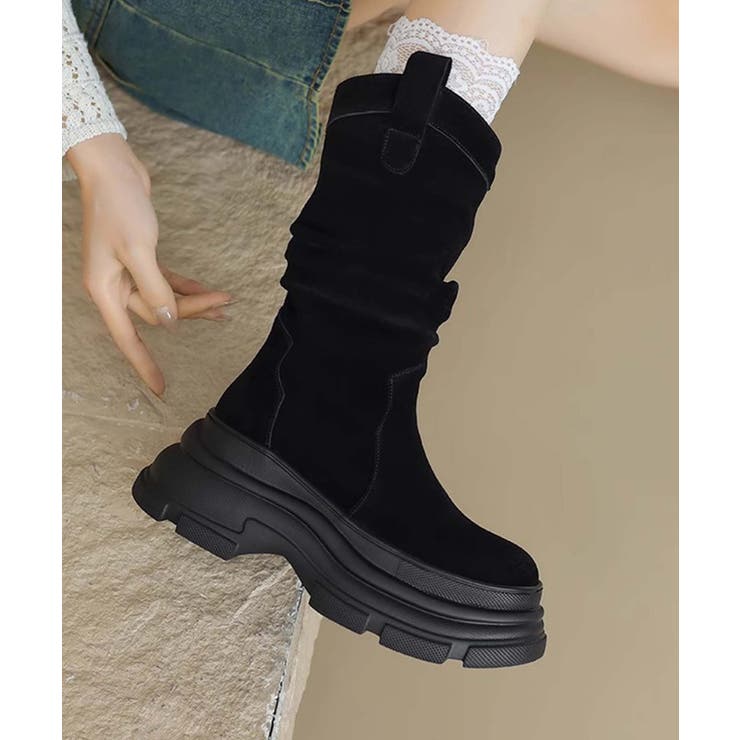 【SHOES 365】厚底フィットブーツ【AW】 | aimoha  | 詳細画像15 