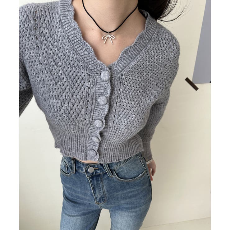 ミニ丈パフカーディガン Jasmine Grandiflorum | aimoha  | 詳細画像19 