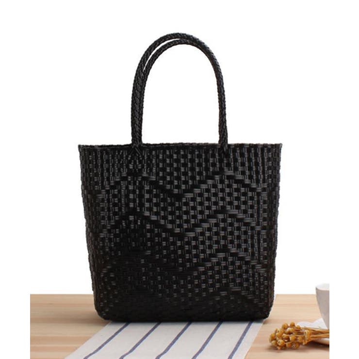 ブラック | 編みトートバッグ | aimoha 