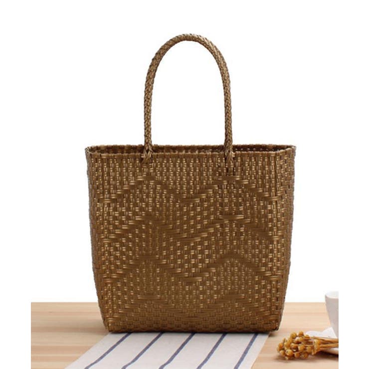 ブラウン | 編みトートバッグ | aimoha 