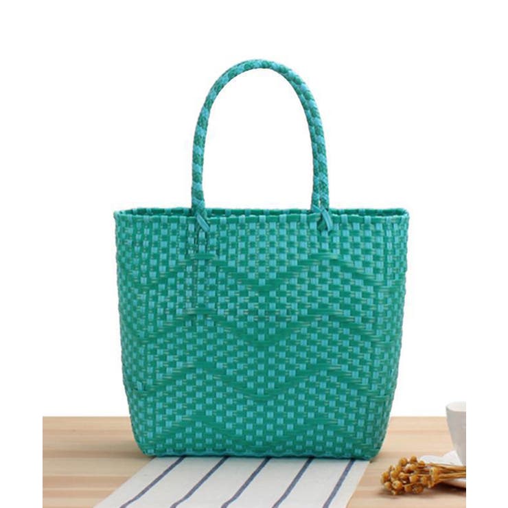 グリーン | 編みトートバッグ | aimoha 