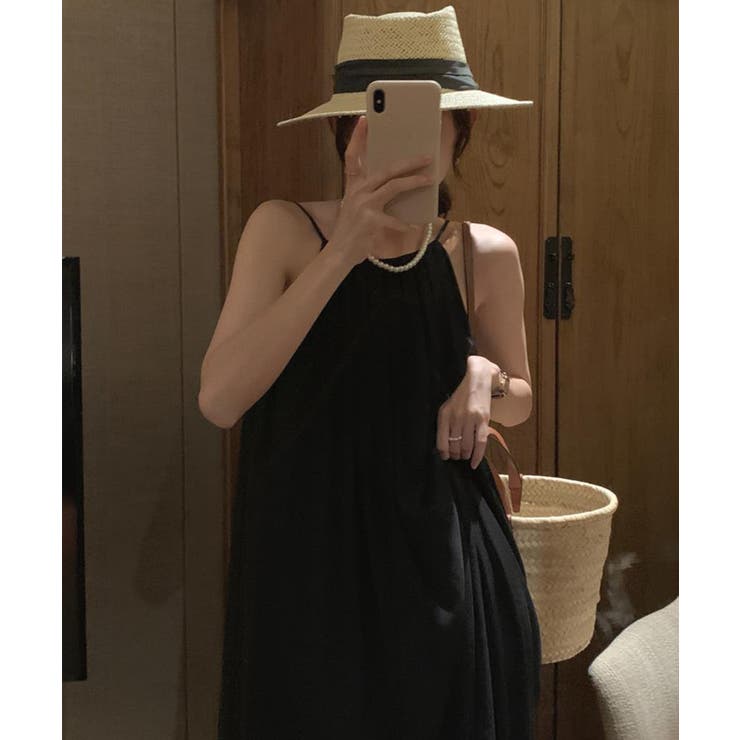 プリーツキャミソールワンピース ロングワンピース 韓国ファッション | aimoha  | 詳細画像10 