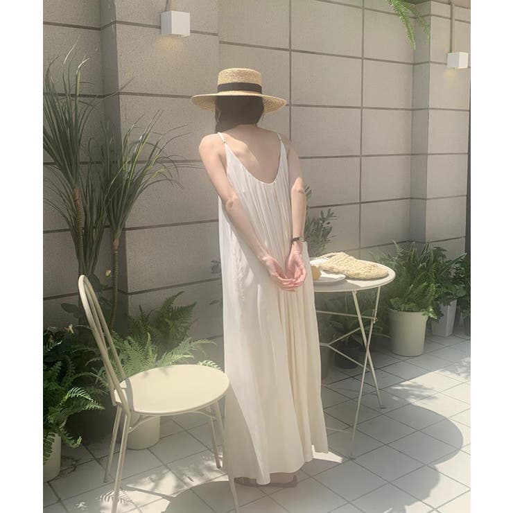 プリーツキャミソールワンピース ロングワンピース 韓国ファッション | aimoha  | 詳細画像16 