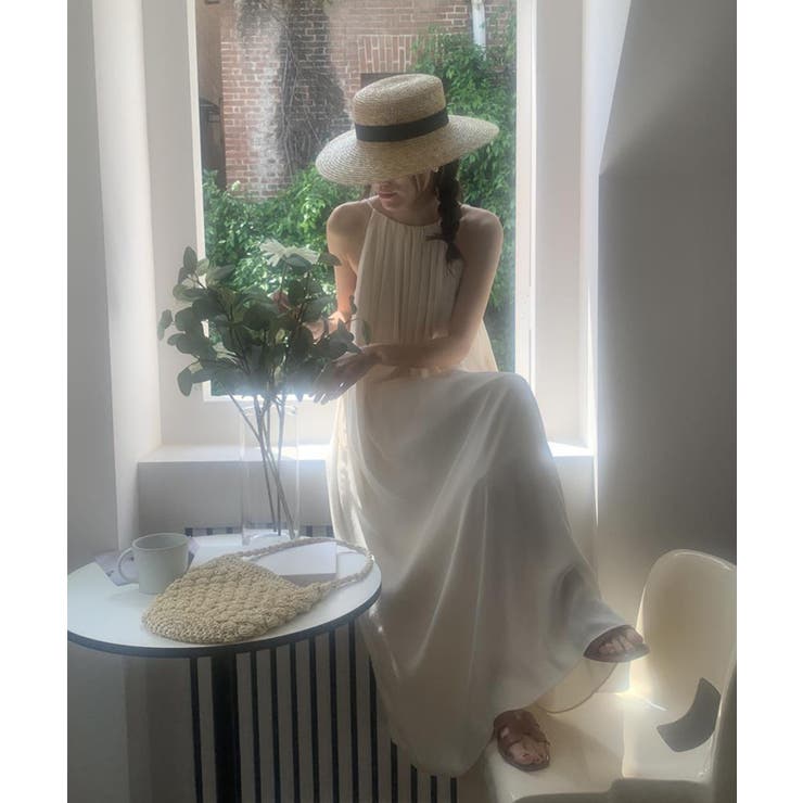 プリーツキャミソールワンピース ロングワンピース 韓国ファッション | aimoha  | 詳細画像18 