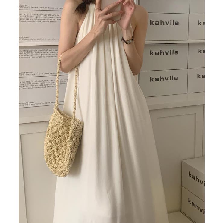 プリーツキャミソールワンピース ロングワンピース 韓国ファッション | aimoha  | 詳細画像20 